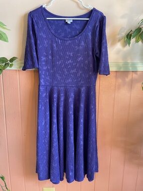 LuLaRoe Purple Unicorn Print Nicole  Dress, Size Large 🦄